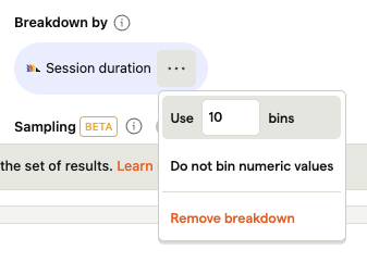 Session duration breakdown